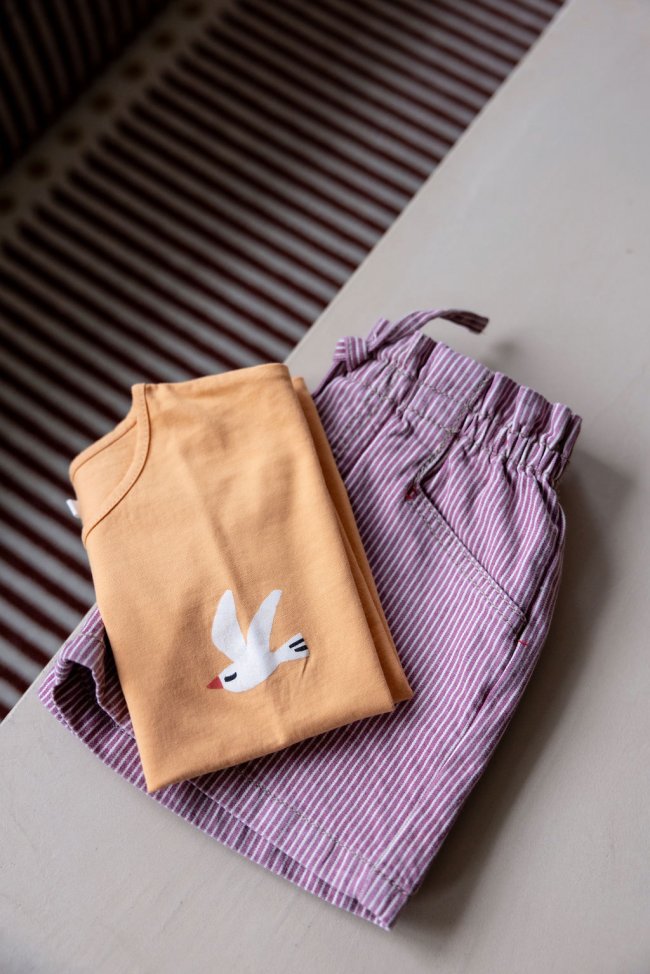 T-shirt seagull oranje 12m