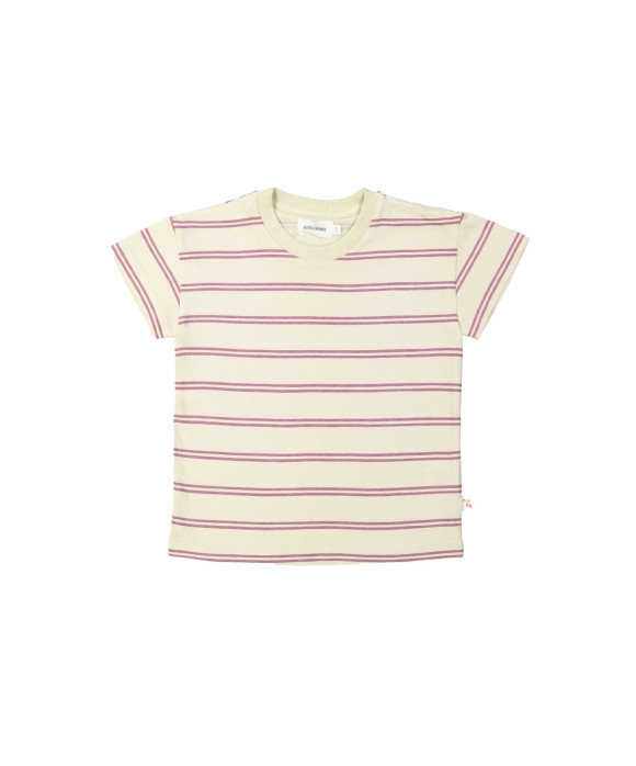 T-shirt streep mauve 