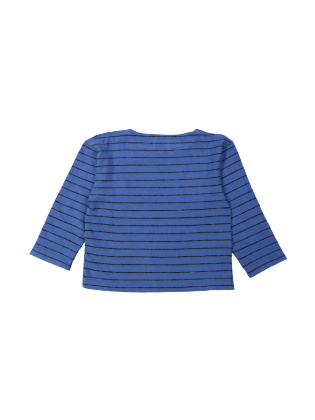 Sweater streep smiley elektrisch blauw 12m-18m