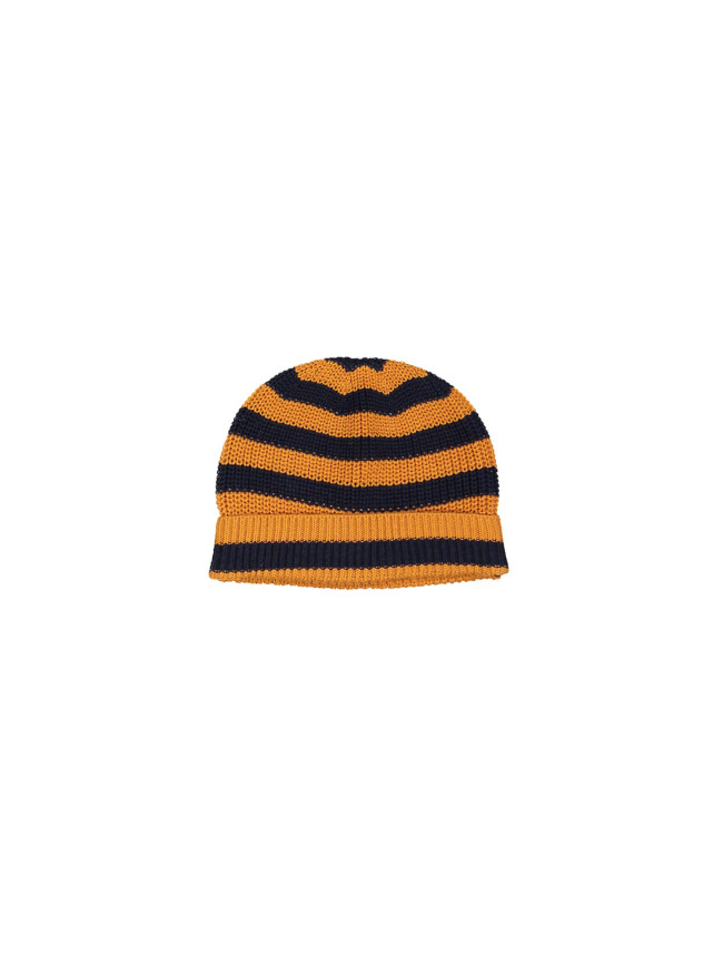 muts tricot streep oranje 03m-09m