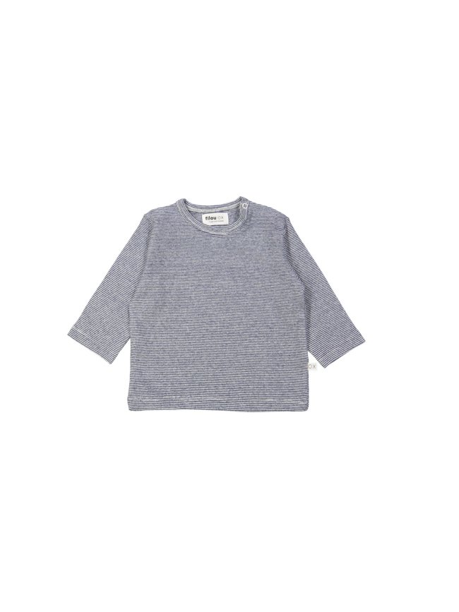 T-shirt fijne streep blauw 00m