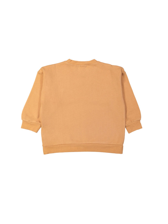 Sweater hands up lichtbruin 12m-18m