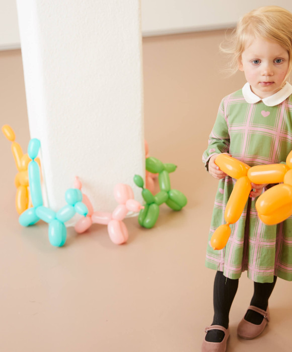 jurk ruit hart groen