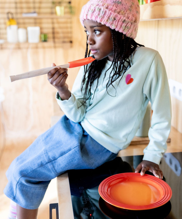 Rok midi jeans lichtblauw 