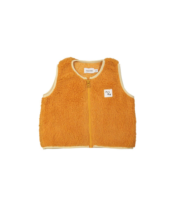 Bodywarmer teddy oranje