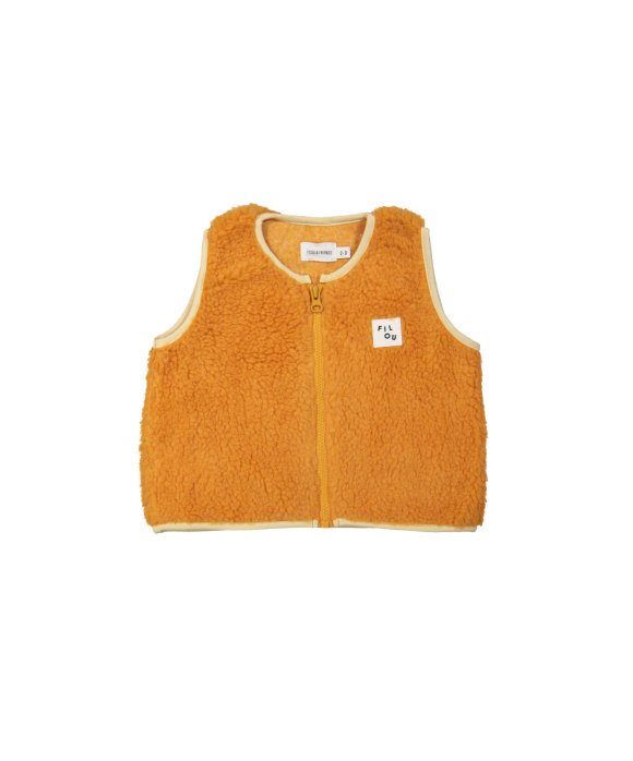 Bodywarmer teddy oranje
