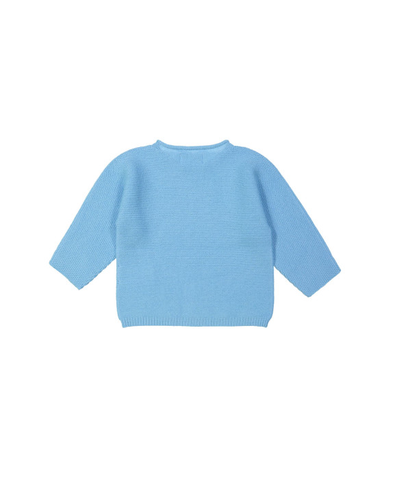 Pull blauw merino wol