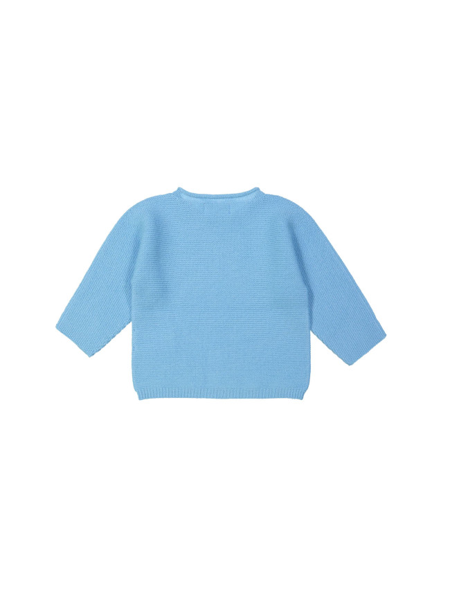 Pull blauw merino wol 01m-04m
