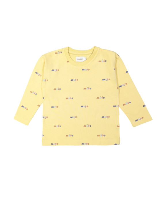 T-shirt mood geel 