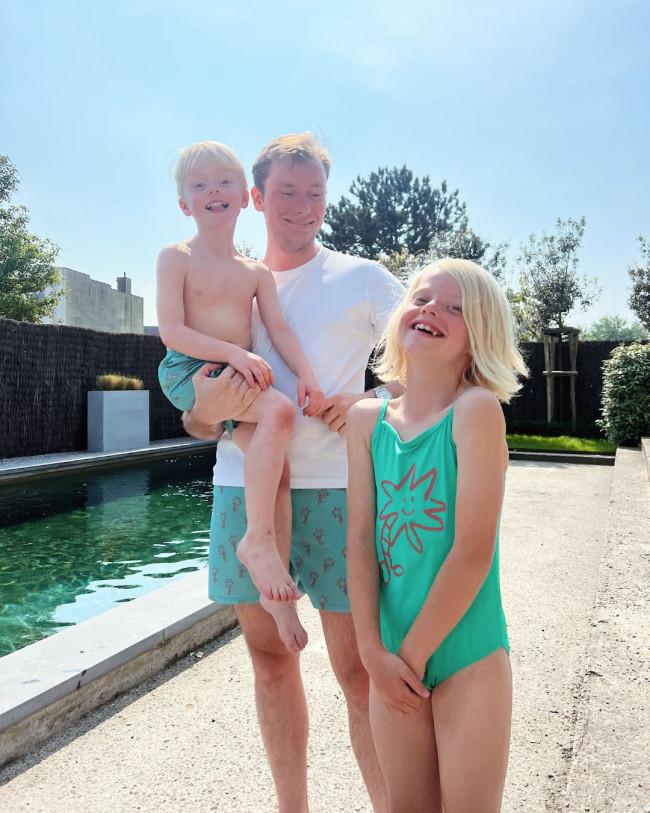 zwemshort happy palms groen S-M