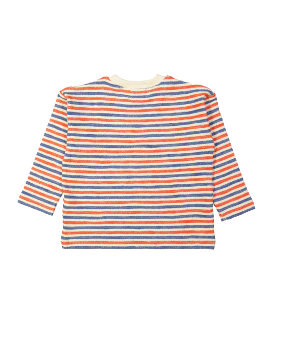 Sweater streep rood blauw 