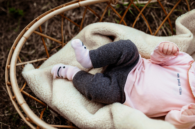 legging mini rib donkergrijs 00m