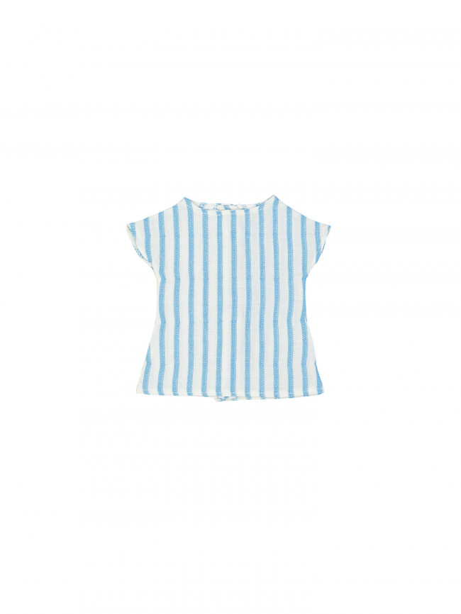 poppenkleed streep turkoois