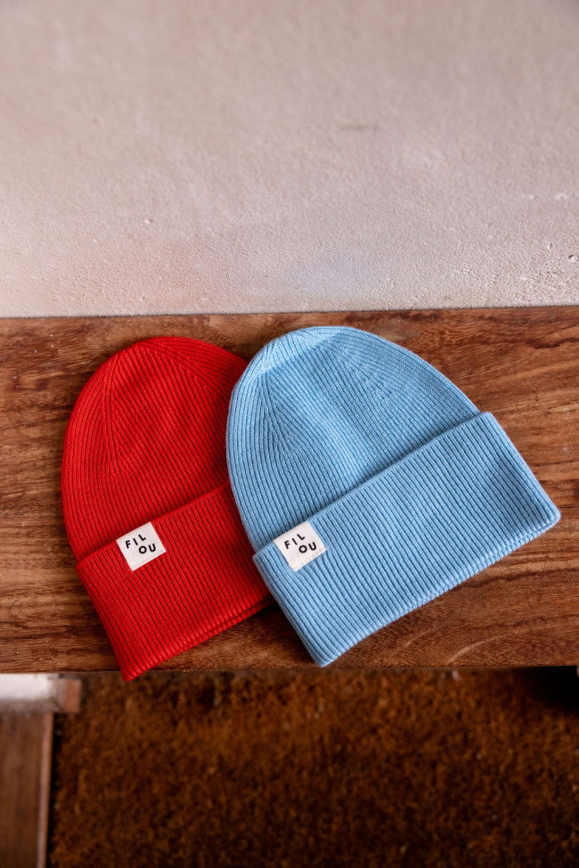 Muts Filou rood merino wol 06j-10j