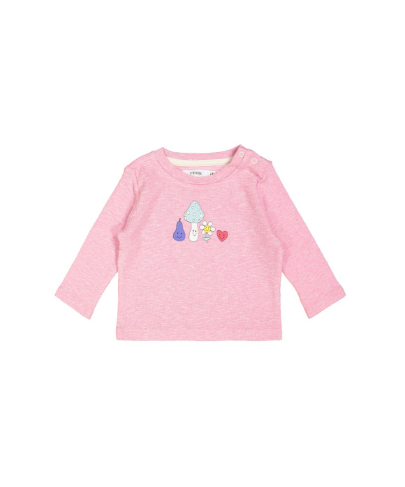 t-shirt mini rib happy clappy roze