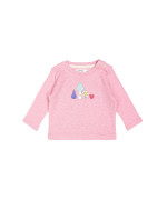 t-shirt mini rib happy clappy roze 18m