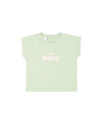 T-shirt famBOOS lichtgroen 18m