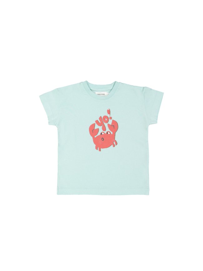T-shirt crab mint 12m