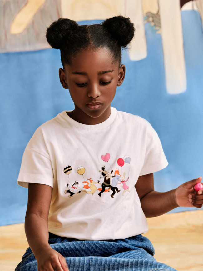 T-shirt party ecru 10j