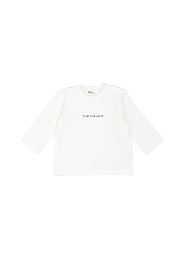 T-shirt hugs and kisses ecru 00m