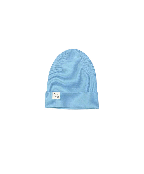 Muts Filou blauw merino wol