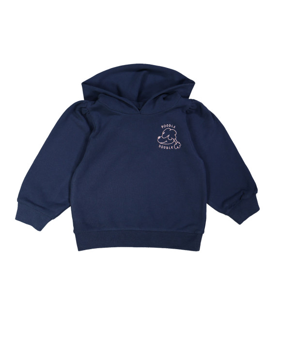 sweater kap donker blauw