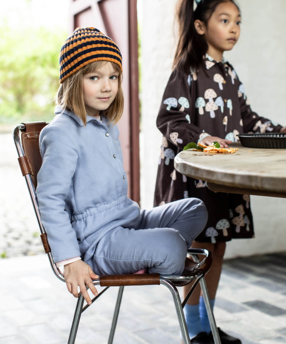 muts tricot streep oranje